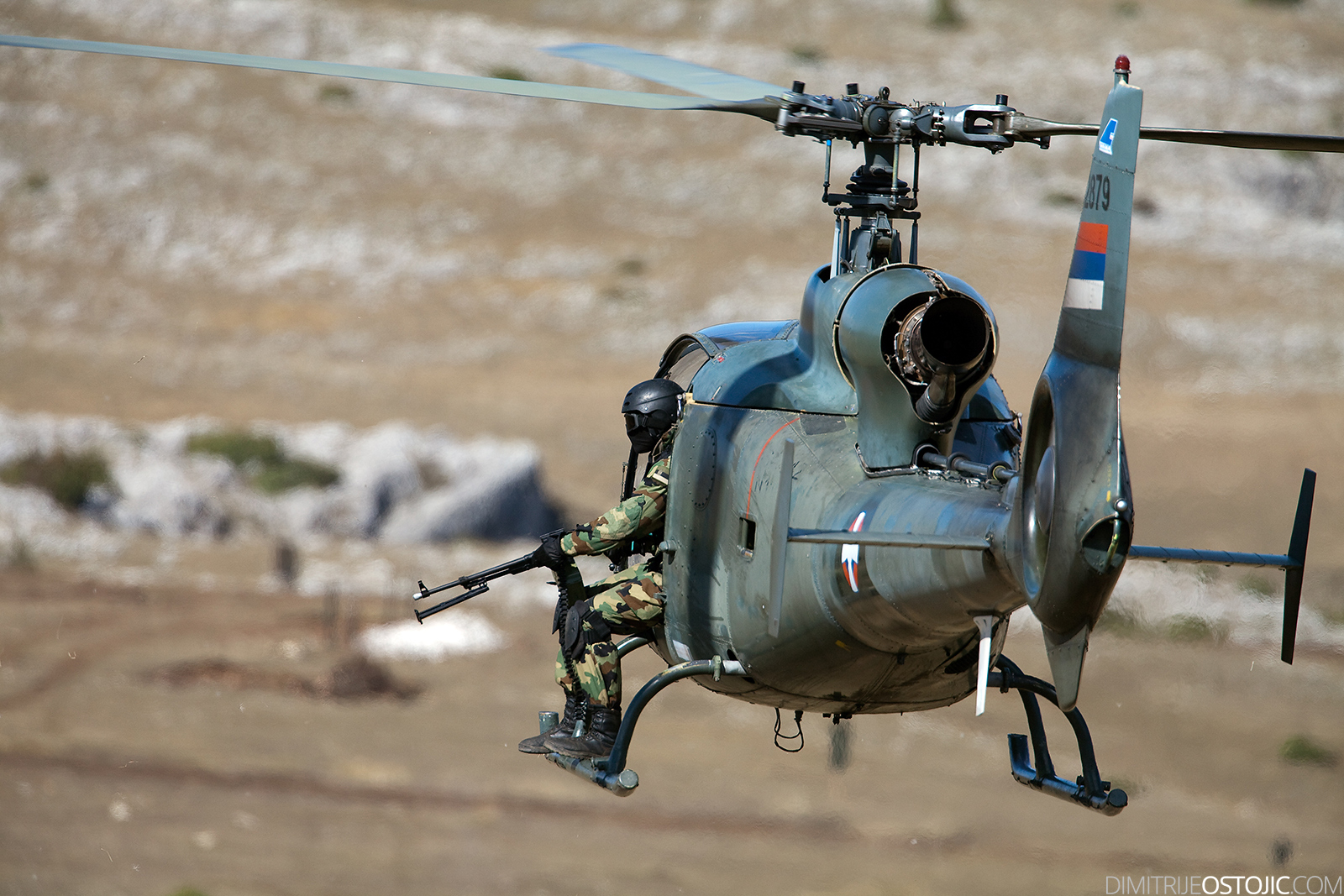 SA-341 Gazelle ,military exercise Odlucan Odgovor 2009, Serbia, Pesterska visoravan, Oktobar 2009 © www.dimitrijeostojic.com